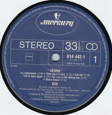 BZN - Desire (LP) 41658